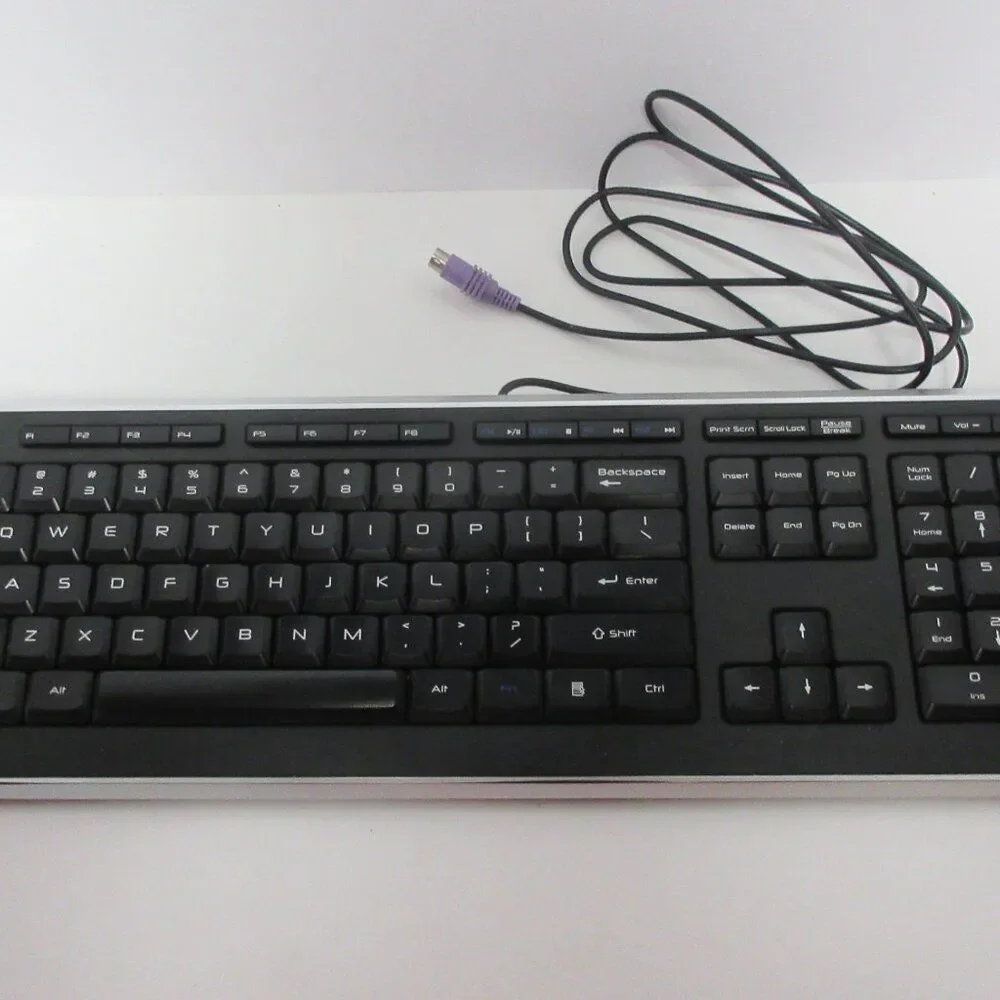 Gateway KB-0817 Wired PS/2 Keyboard Black Full Size Multimedia for Desktop PC